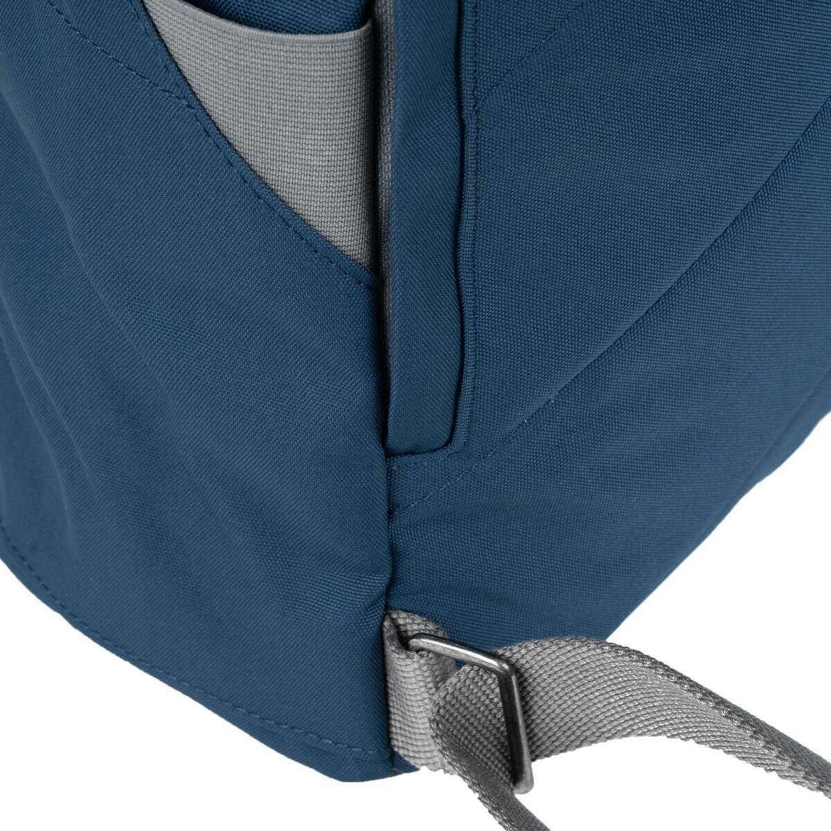 Roka Finchley A Medium Sustainable Canvas Backpack - Deep Blue - Image 5