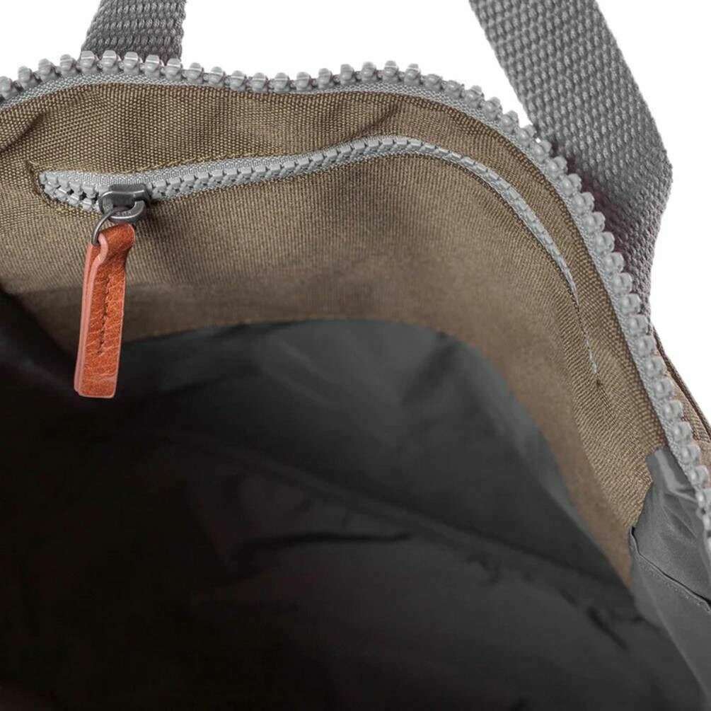 Roka Finchley A Medium Sustainable Canvas Backpack - Moss Brown - Image 4