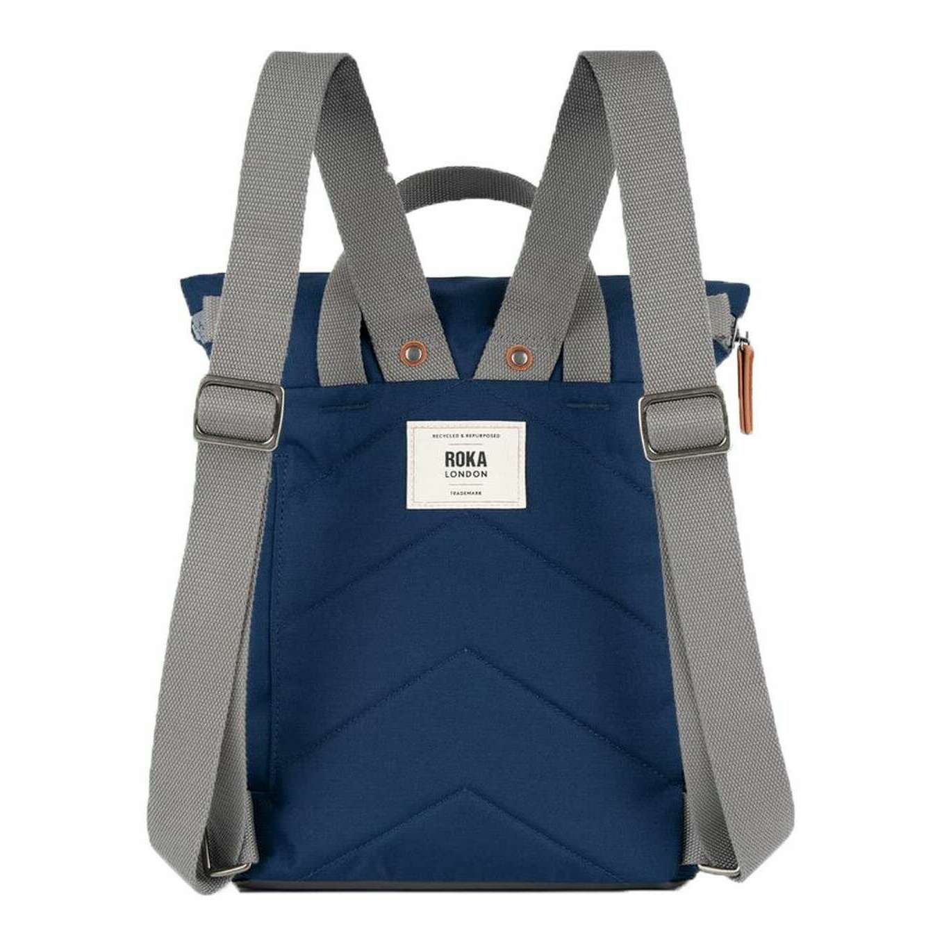 Roka Finchley A Small Recycled Canvas Backpack - Crisp Blue - Image 2