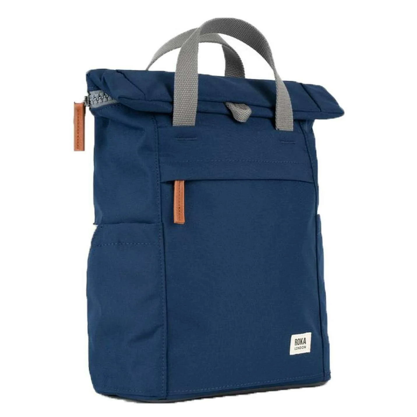 Roka Finchley A Small Recycled Canvas Backpack - Crisp Blue - Image 3