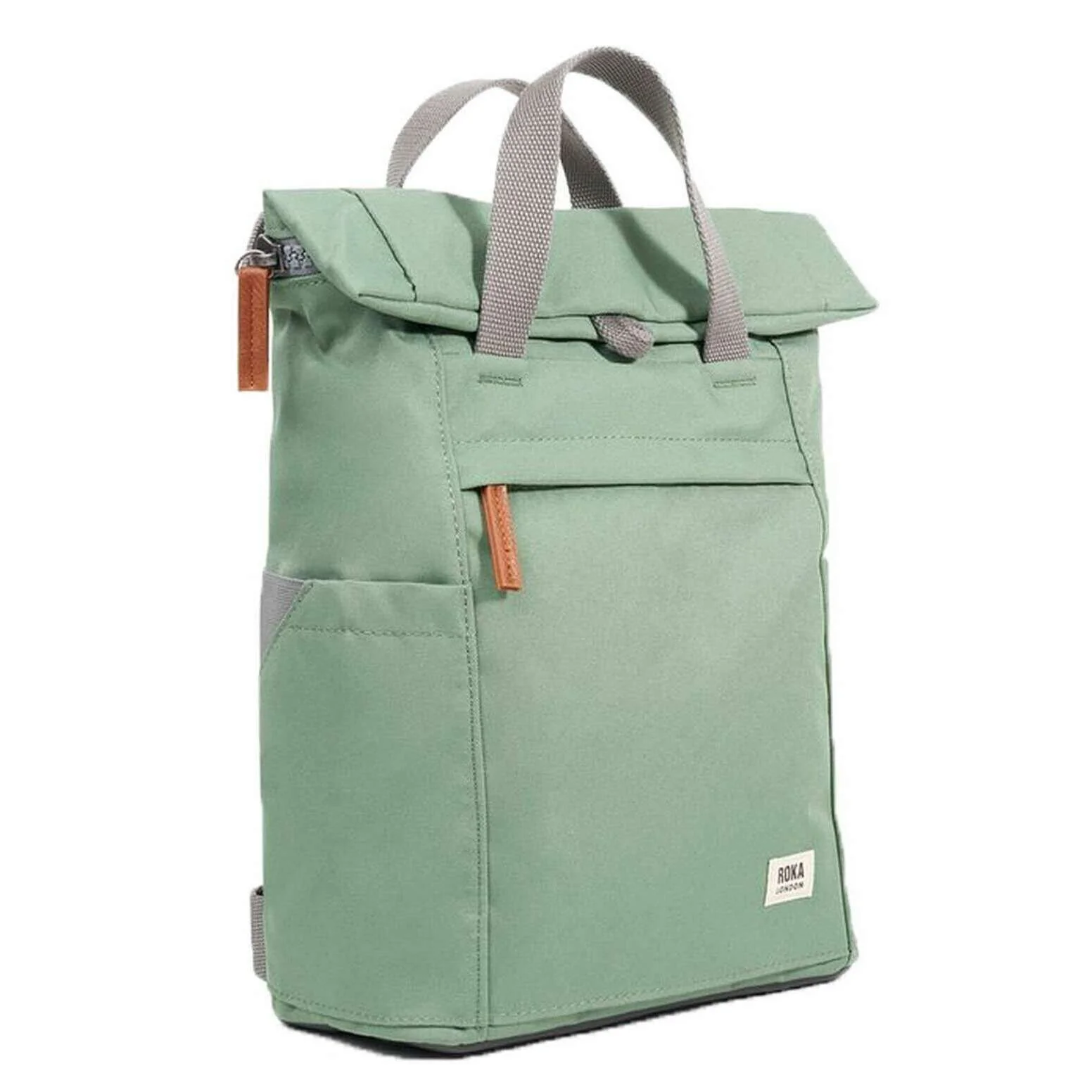 Roka Finchley A Small Recycled Canvas Backpack - Frost Green - Image 3