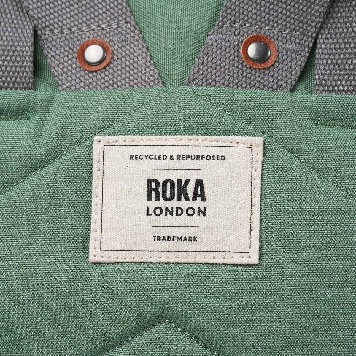Roka Finchley A Small Recycled Canvas Backpack - Frost Green - Image 7