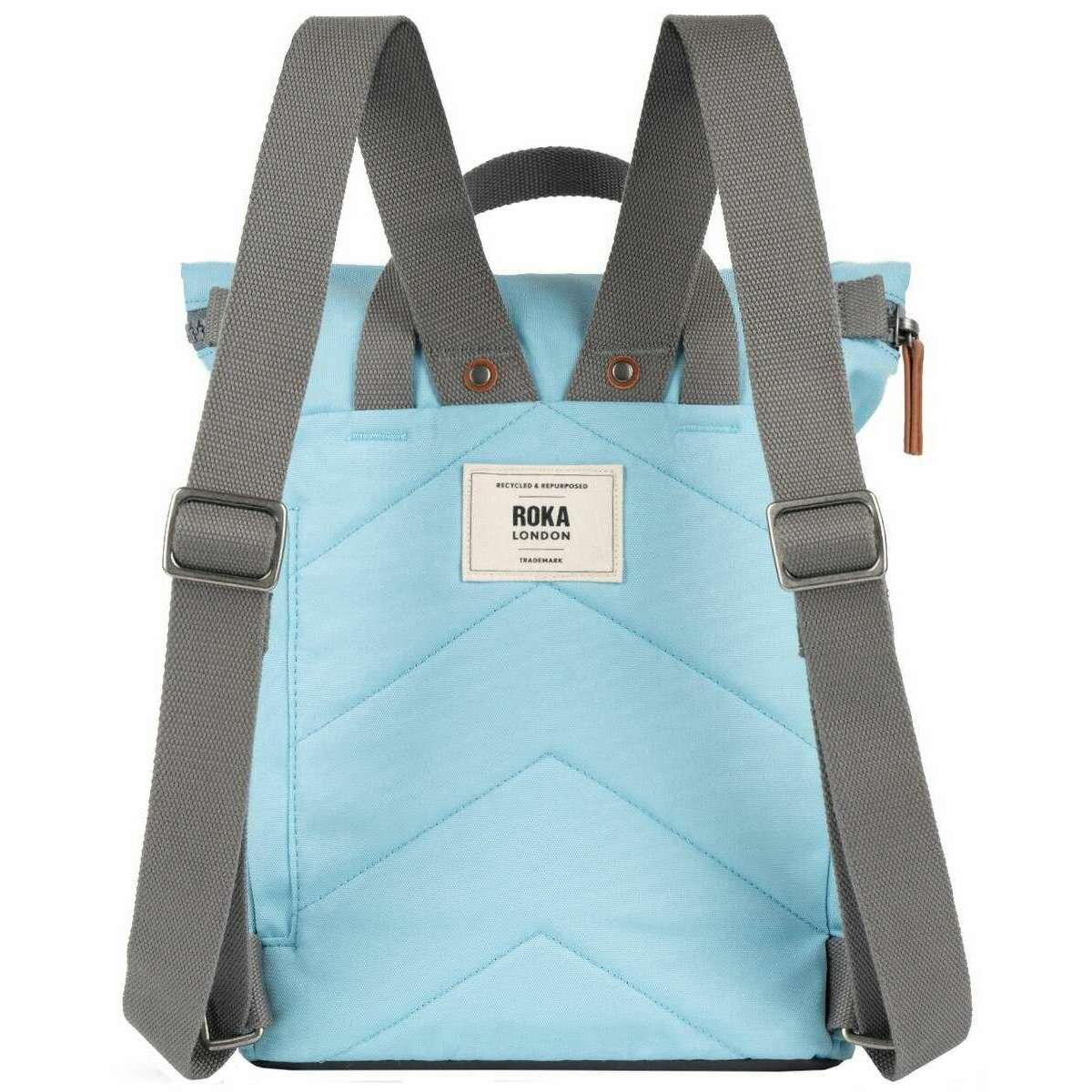 Roka Finchley A Small Recycled Canvas Backpack - Ice Blue - Image 2