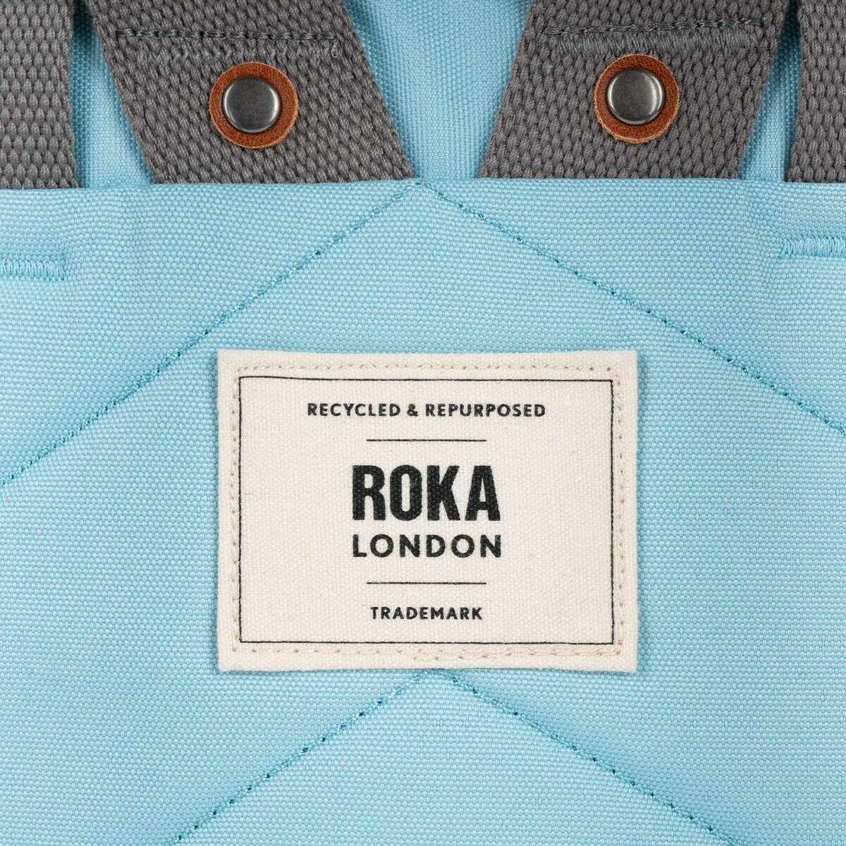 Roka Finchley A Small Recycled Canvas Backpack - Ice Blue - Image 7