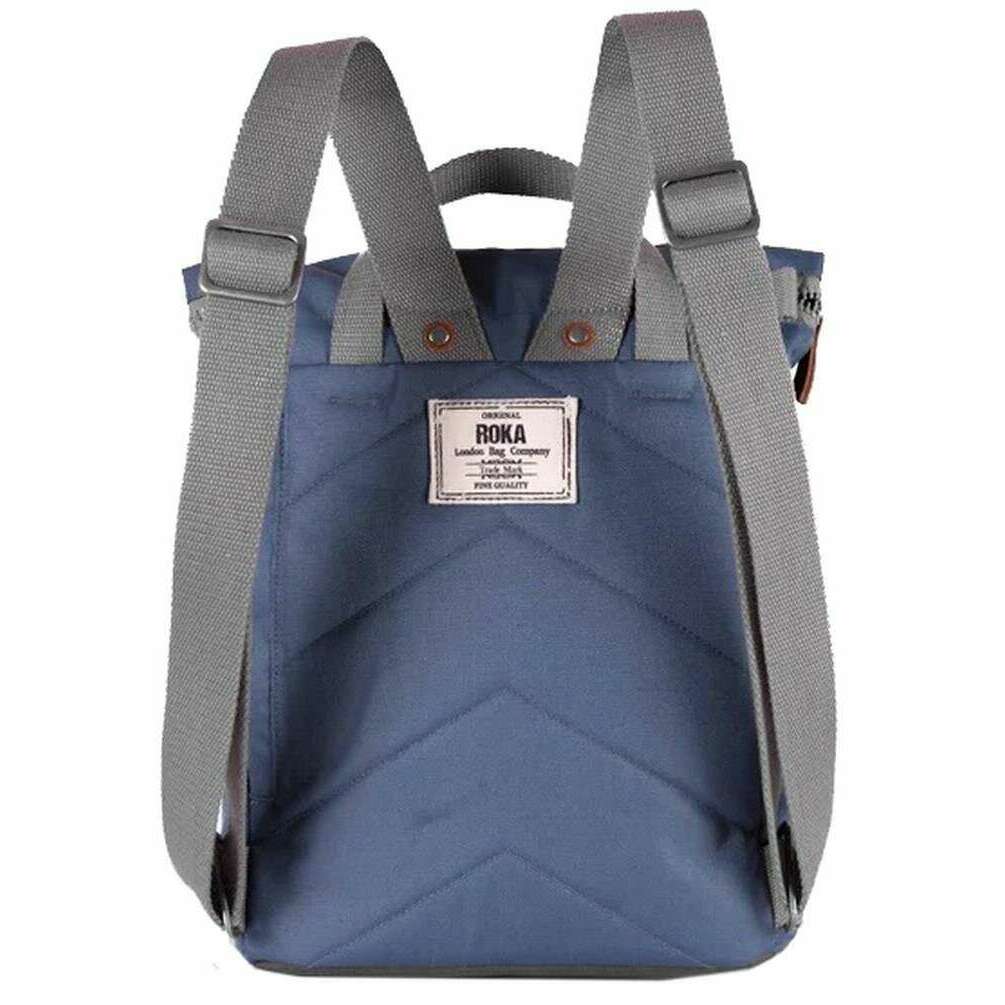 Roka Finchley A Small Sustainable Canvas Backpack - Airforce Blue - Image 2