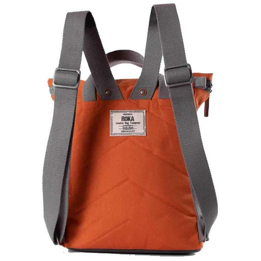 Roka Finchley A Small Sustainable Canvas Backpack - Atomic Orange - Image 2