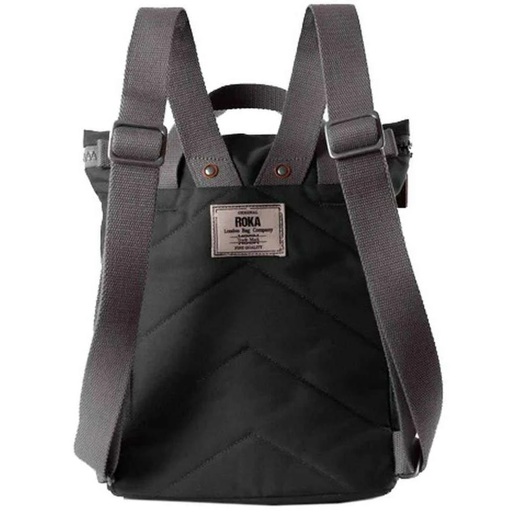 Roka Finchley A Small Sustainable Canvas Backpack - Carbon Grey - Image 2
