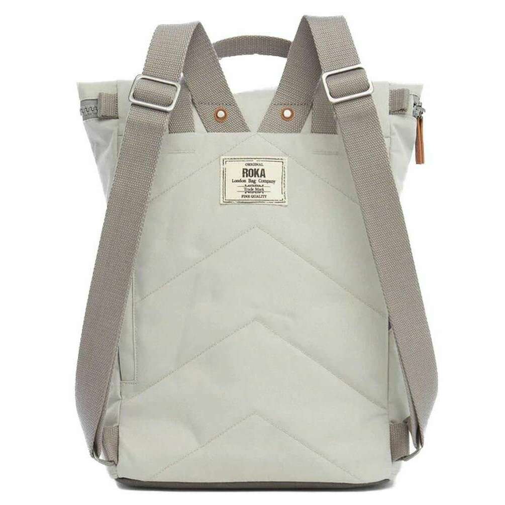 Roka Finchley A Small Sustainable Canvas Backpack - Mist Grey - Image 3