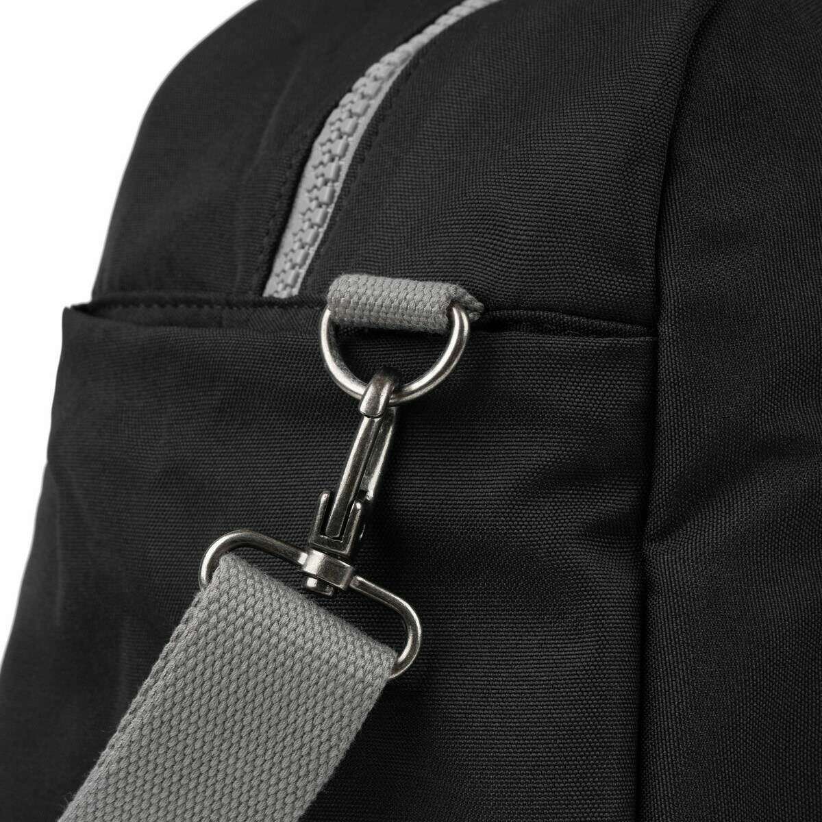 Roka Gatwick Medium Recycled Canvas Duffle Bag - Ash Black - Image 6