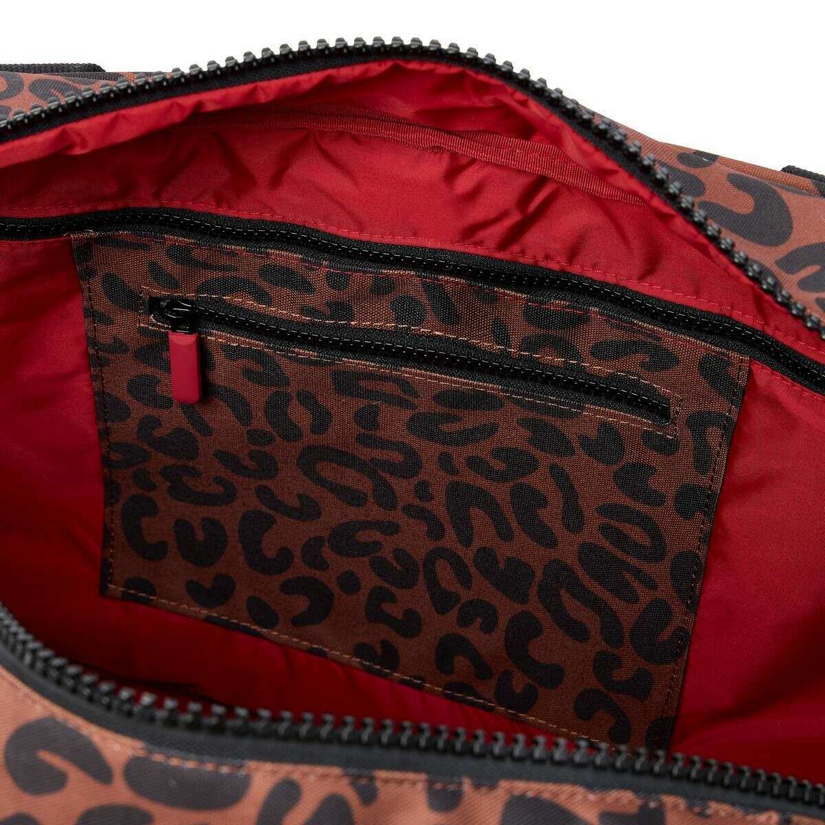 Roka Gatwick Medium Recycled Canvas Duffle Bag - Scarlet Leopard - Image 4