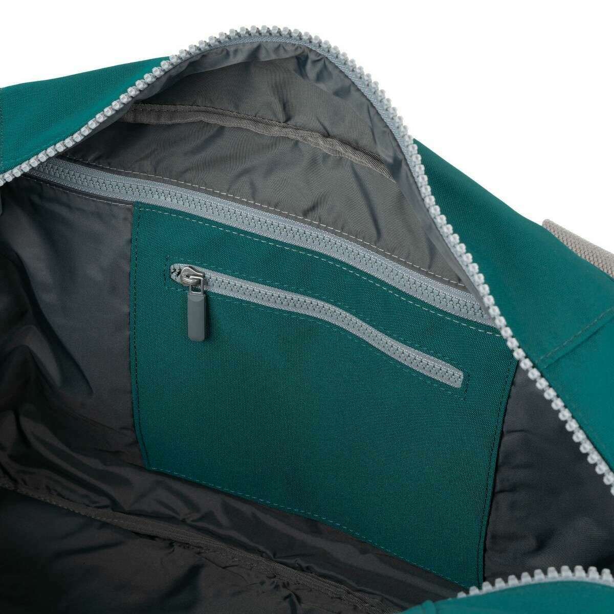 Roka Gatwick Medium Recycled Canvas Duffle Bag - Teal - Image 4