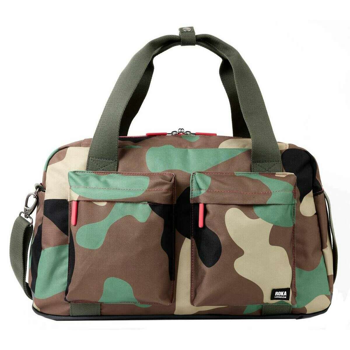 Roka Gatwick Medium Recycled Canvas Duffle Bag - Vintage Camo Green