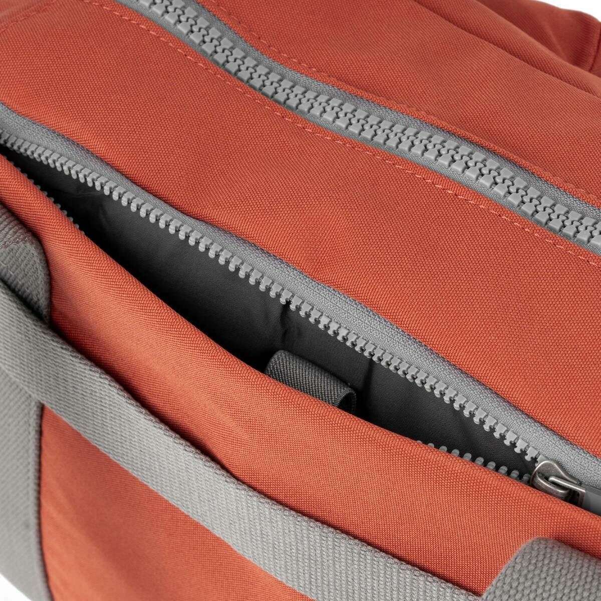 Roka Gatwick Small Recycled Canvas Duffle Bag - Roobios Red - Image 5