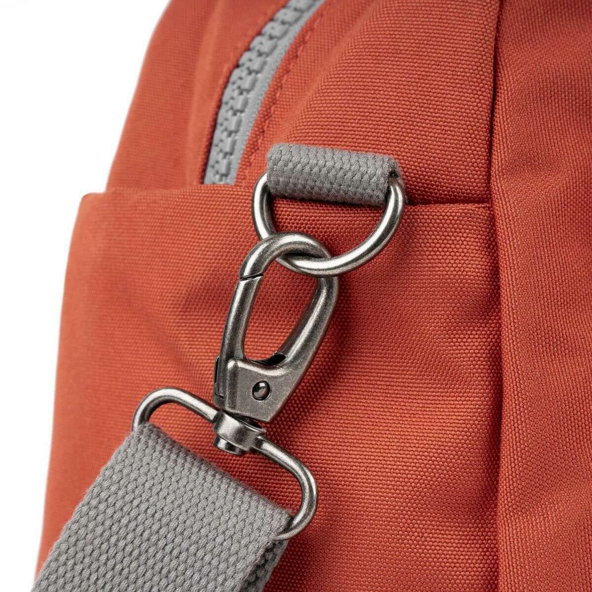 Roka Gatwick Small Recycled Canvas Duffle Bag - Roobios Red - Image 6