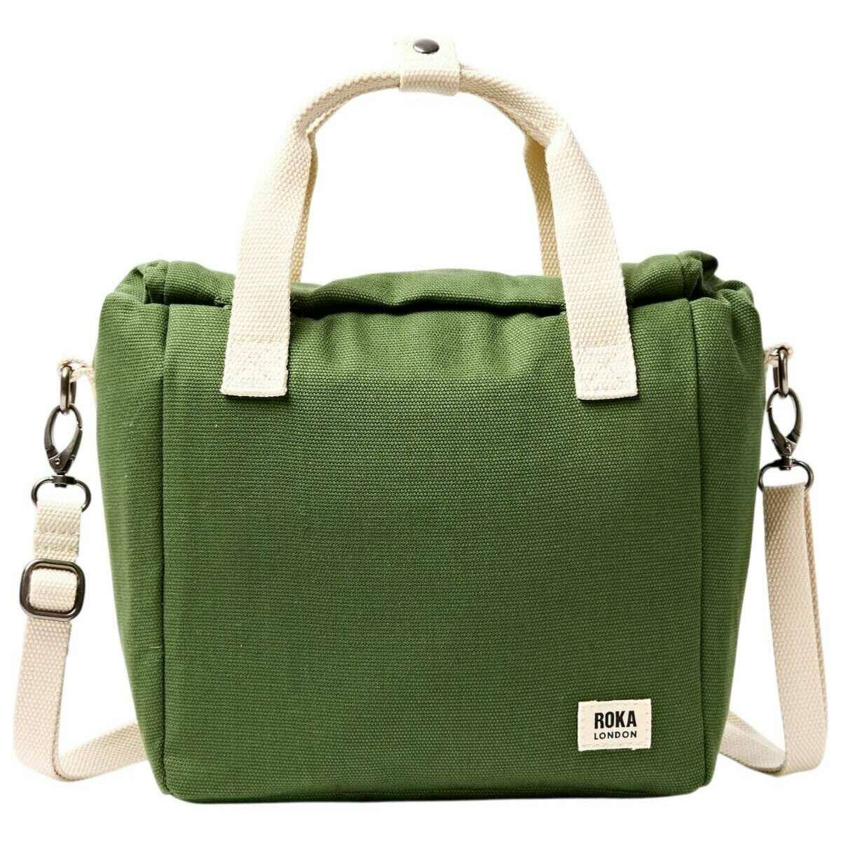 Roka Hampstead Cotton Canvas Lunch Bag - Artichoke Green