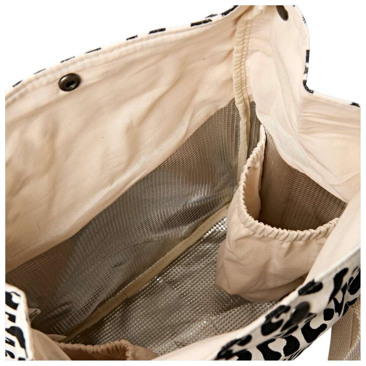 Roka Hampstead Cotton Canvas Lunch Bag - Summer Leopard White/Black - Image 6