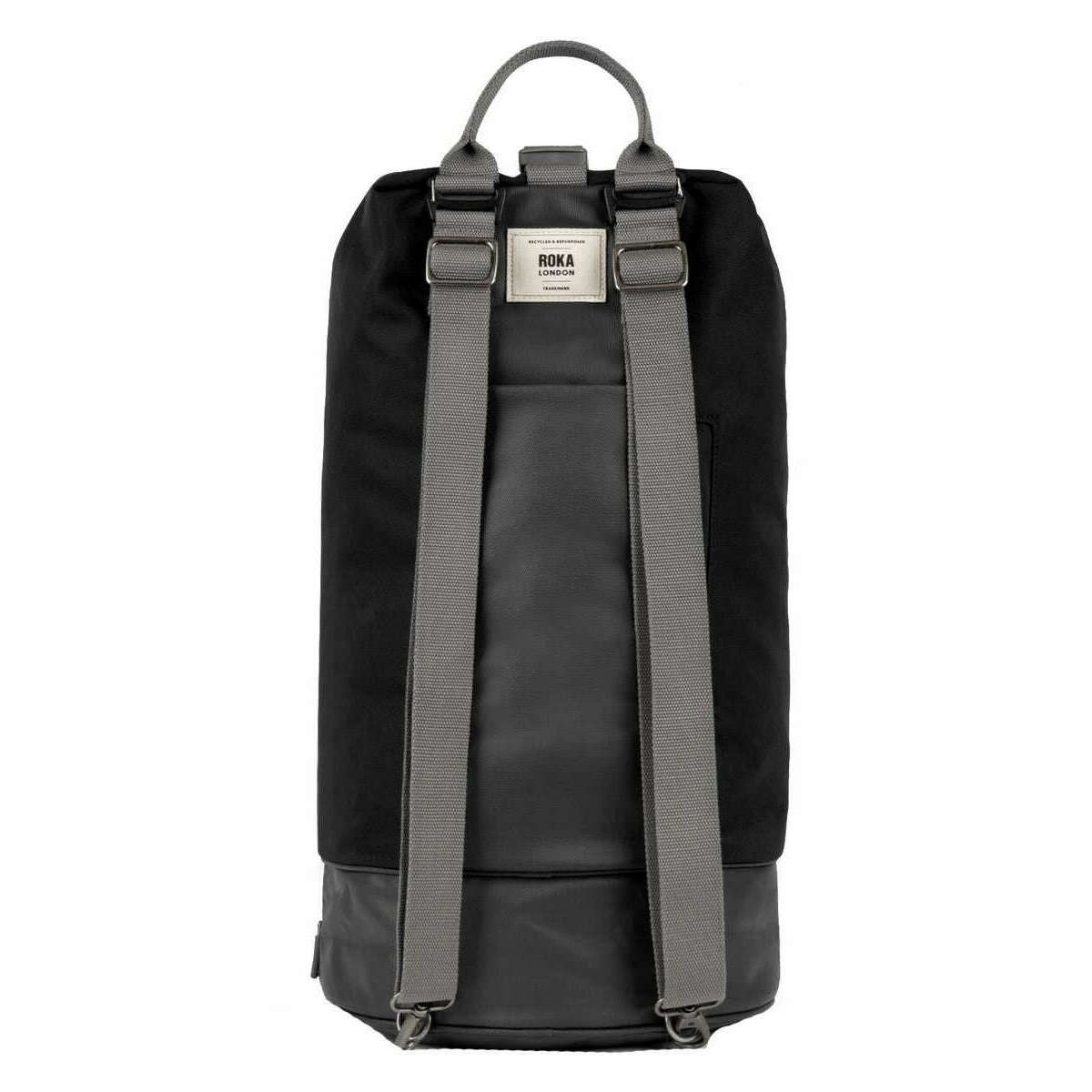 Roka Heathrow Large Recycled Canvas Duffle Bag - Ash Black - Image 2