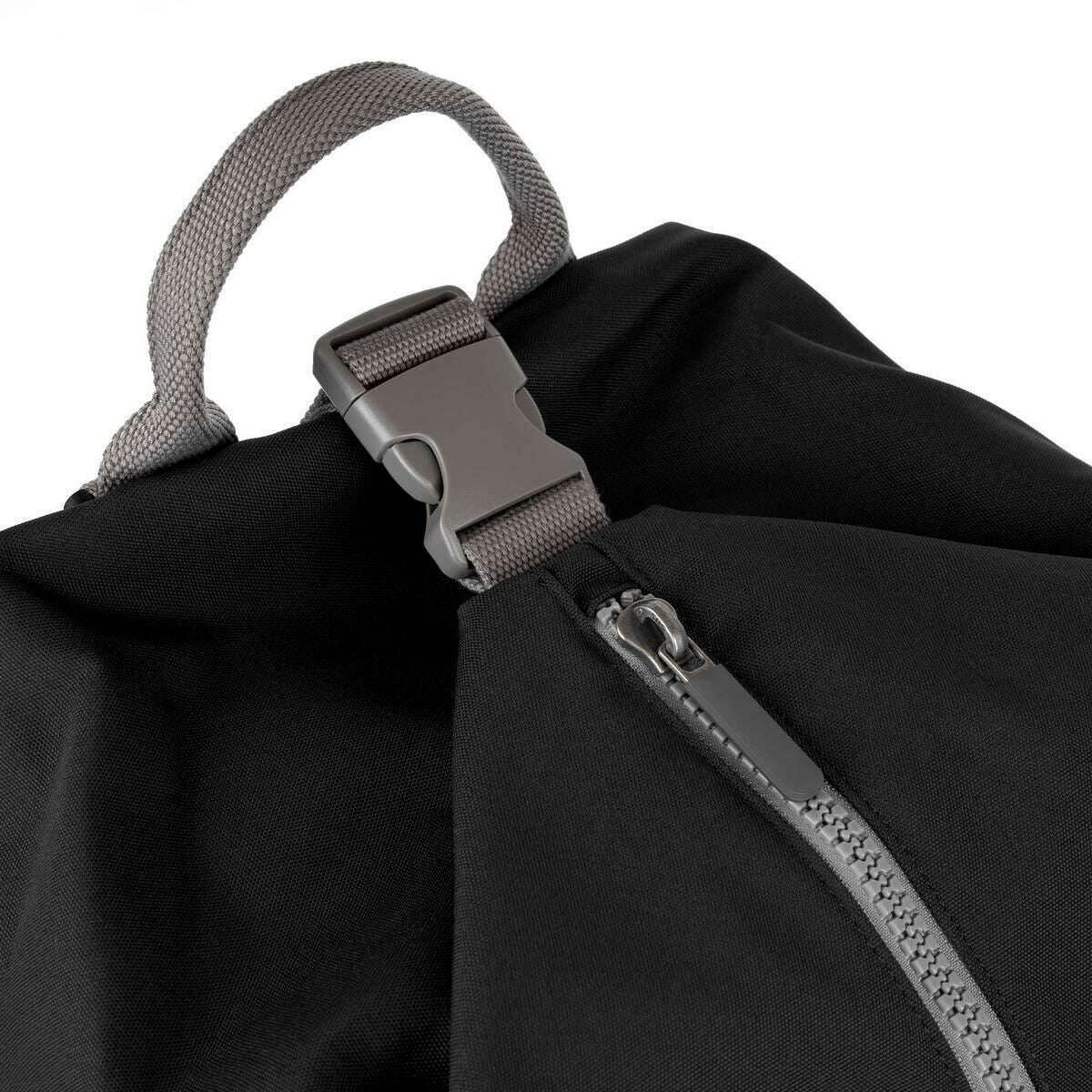 Roka Heathrow Large Recycled Canvas Duffle Bag - Ash Black - Image 6