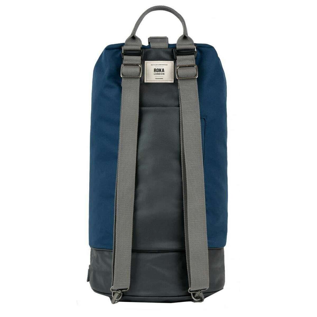 Roka Heathrow Large Recycled Canvas Duffle Bag - Deep Blue - Image 2