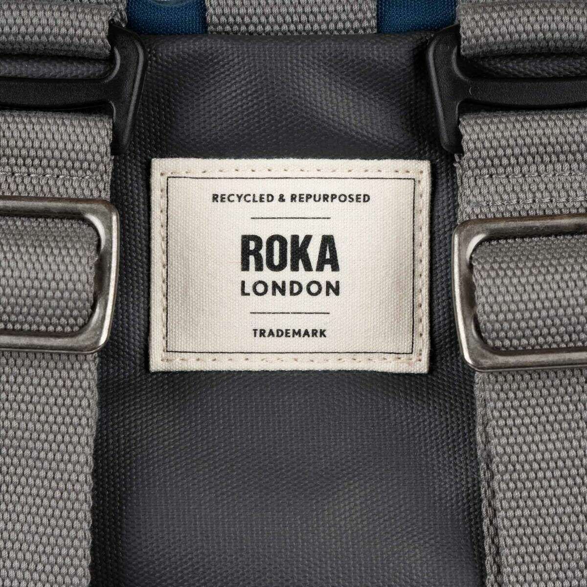 Roka Heathrow Large Recycled Canvas Duffle Bag - Deep Blue - Image 7