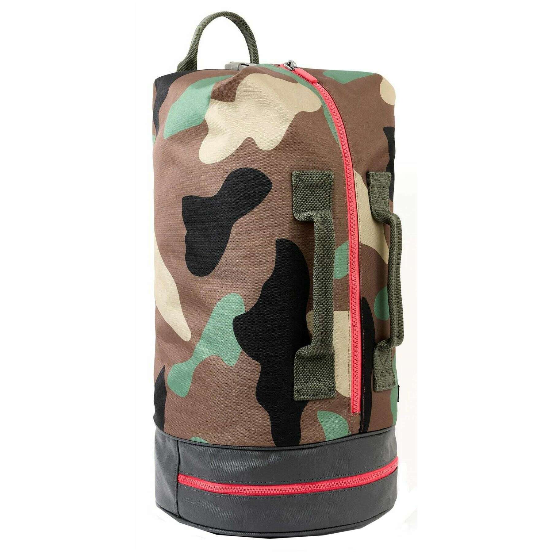 Roka Heathrow Large Recycled Canvas Duffle Bag - Vintage Camo Green - Image 3