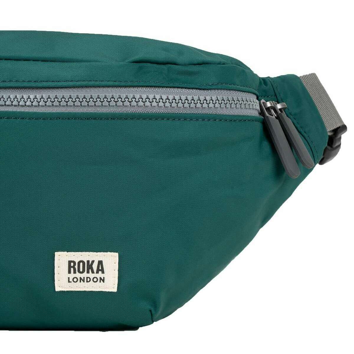 Roka Jubilee Medium Recycled Nylon Sling Bag - Teal Green - Image 5