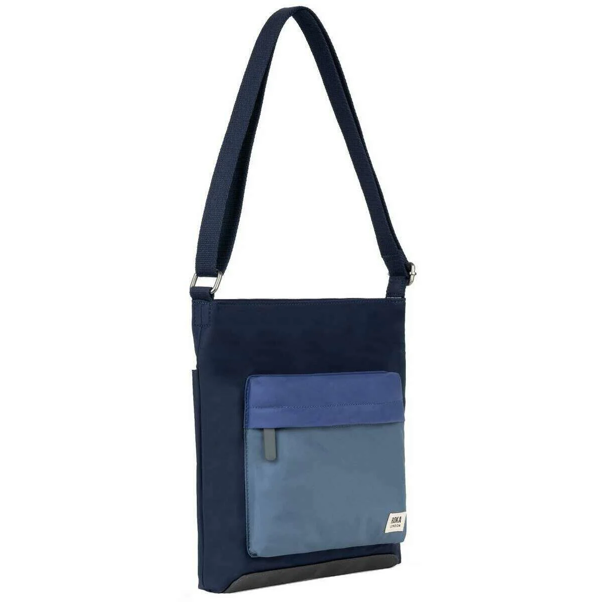 Roka Kennington B Medium Indigo Tonal Recycled Canvas Crossbody Bag - Indigo Purple - Image 3