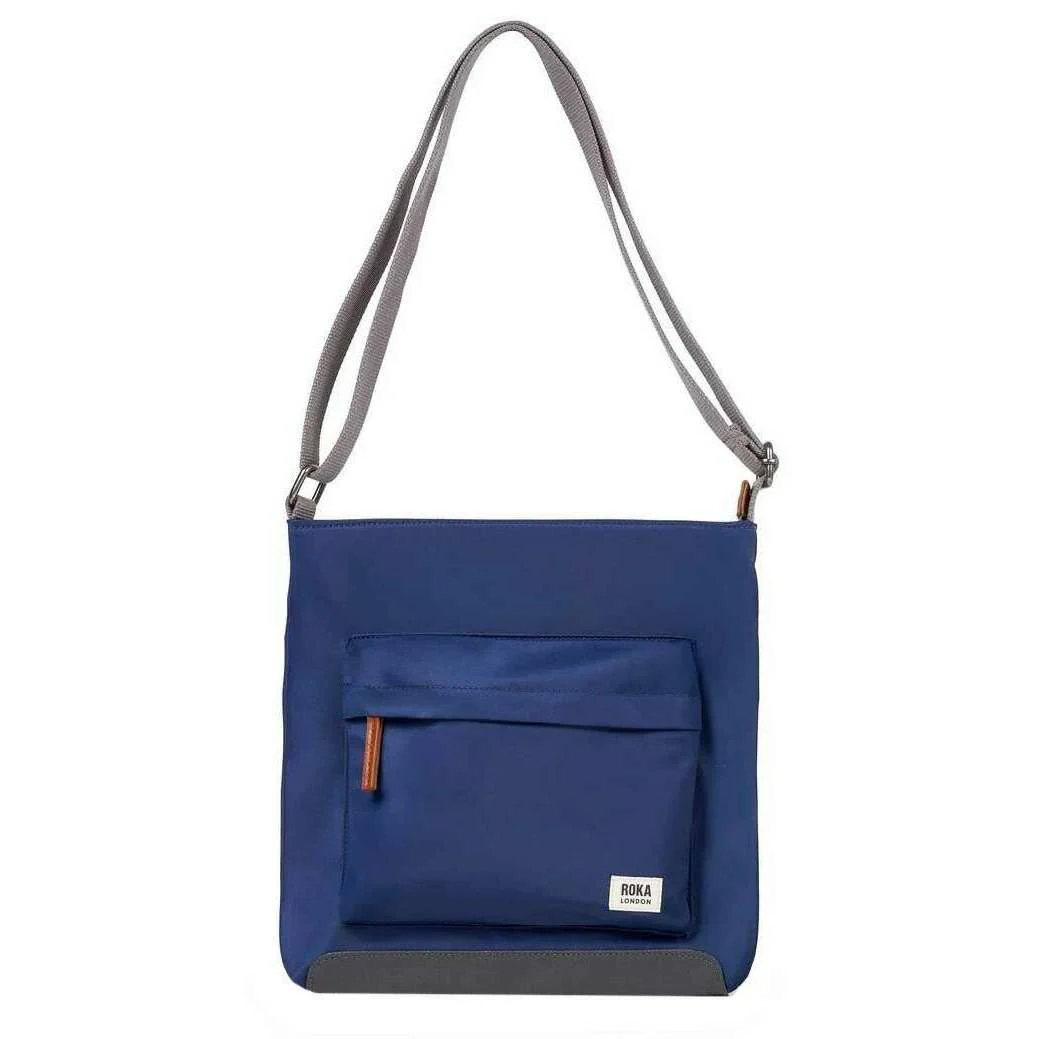 Roka Kennington B Medium Recycled Nylon Crossbody Bag - Crisp Blue