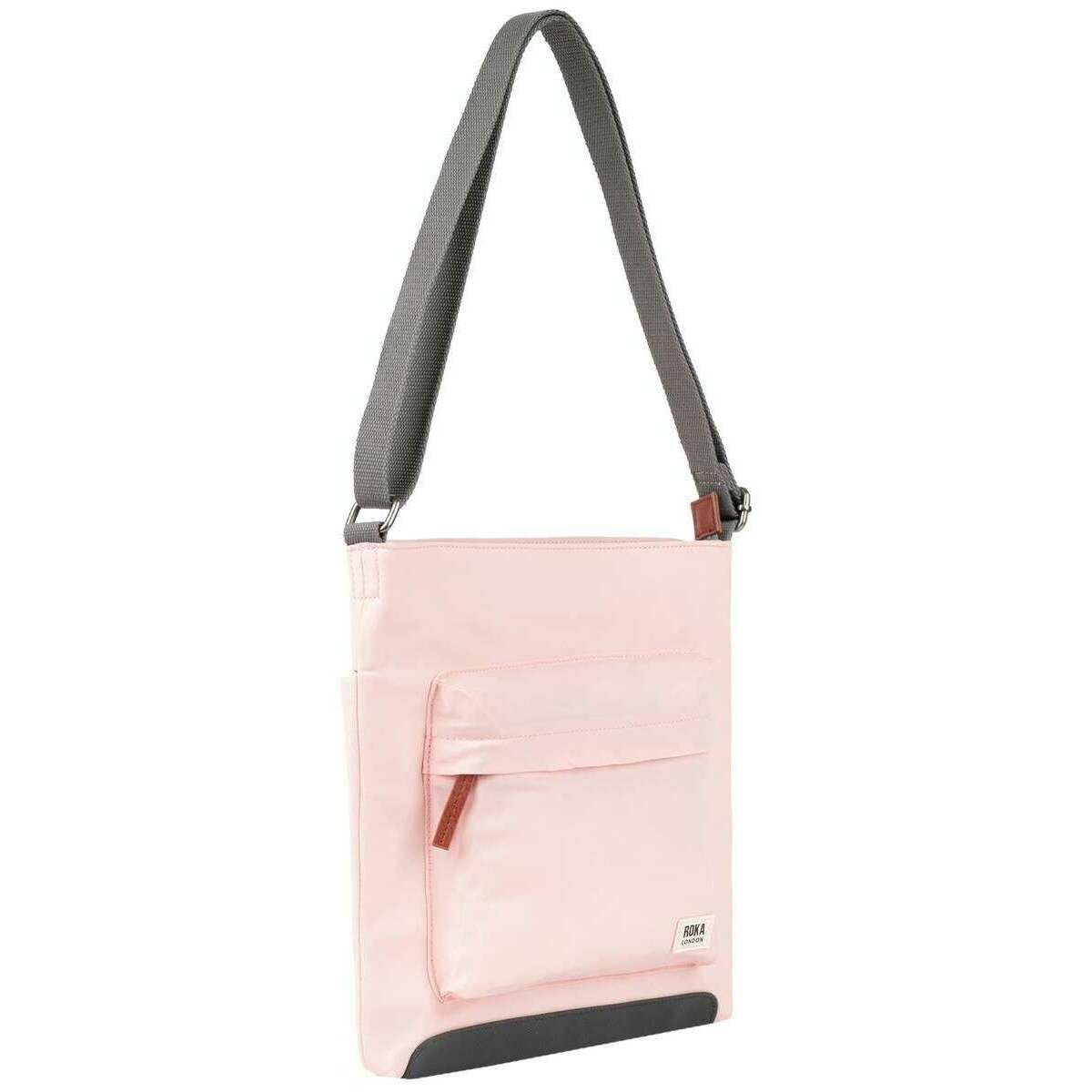 Roka Kennington B Medium Recycled Nylon Crossbody Bag - English Rose Pink - Image 3