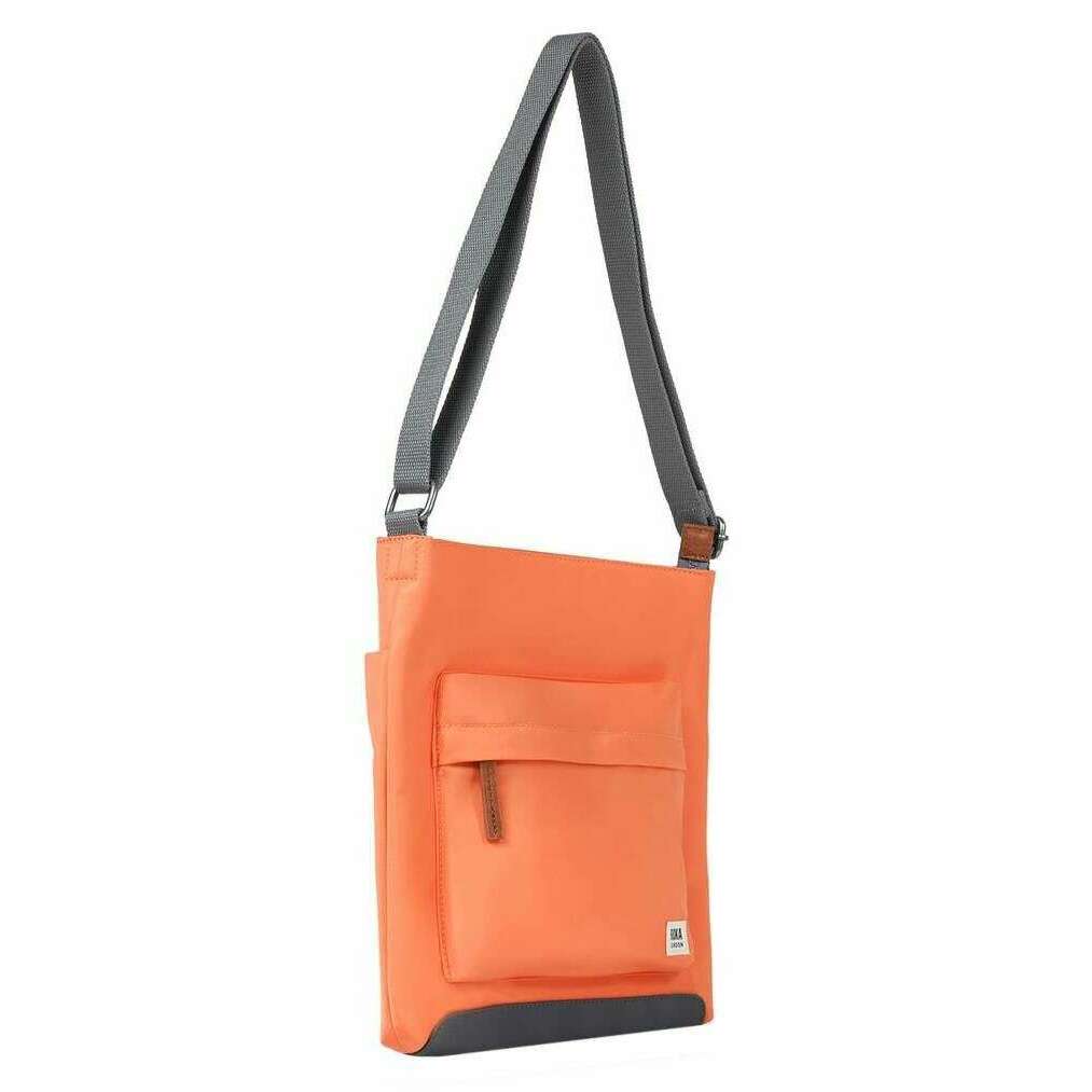 Roka Kennington B Medium Recycled Nylon Crossbody Bag - Firecracker Orange - Image 3