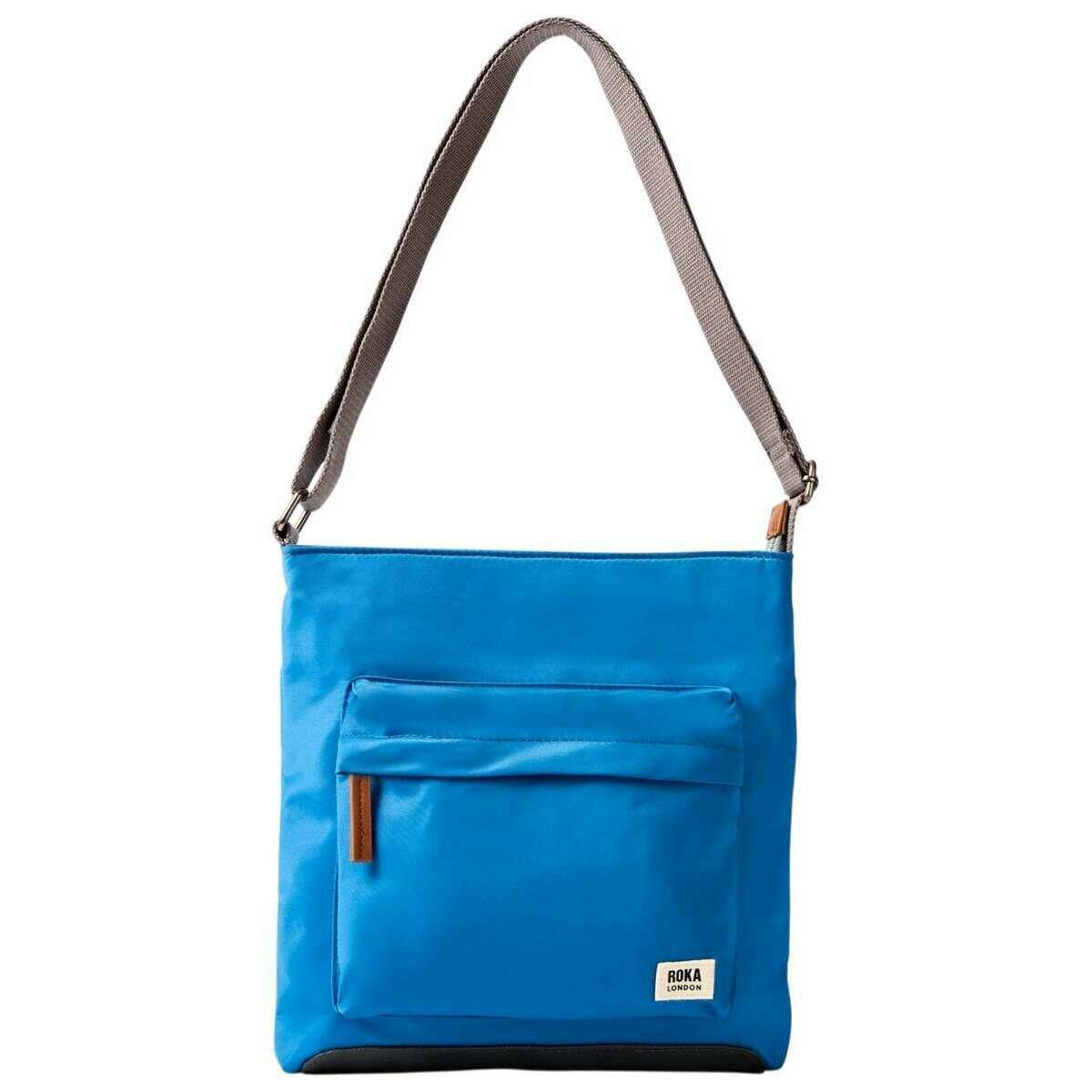 Roka Kennington B Medium Recycled Nylon Crossbody Bag - Malibu Blue