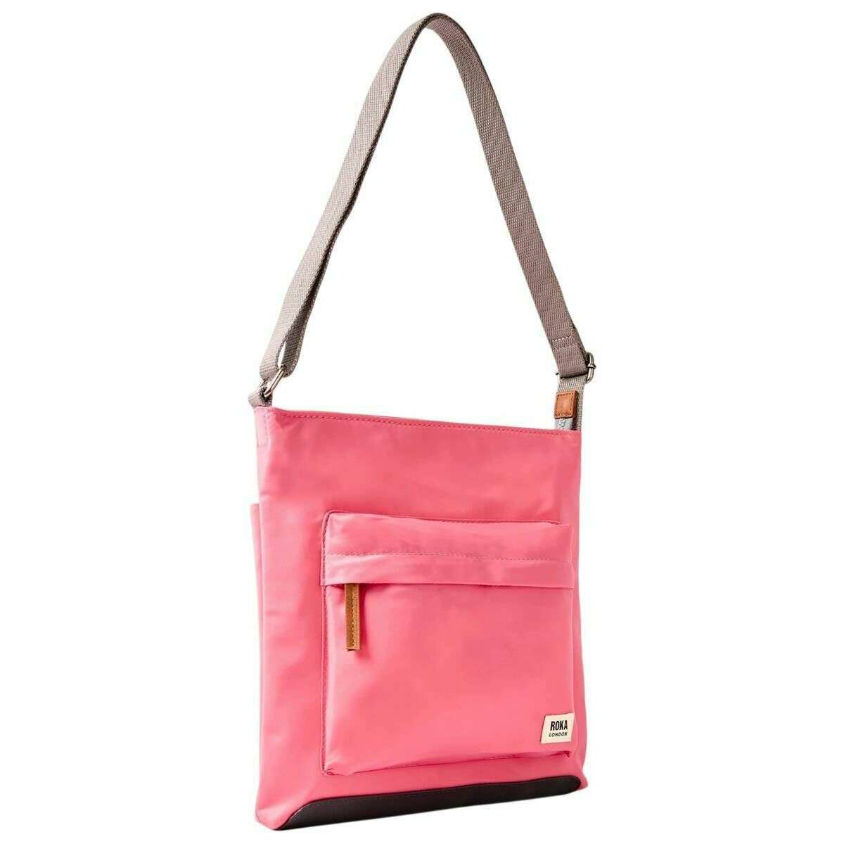 Roka Kennington B Medium Recycled Nylon Crossbody Bag - Pink Lemonade - Image 3