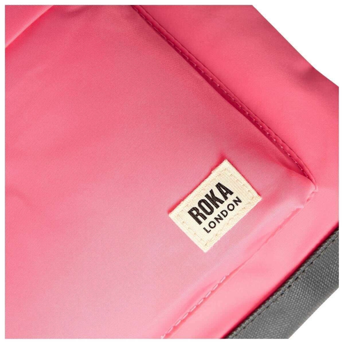 Roka Kennington B Medium Recycled Nylon Crossbody Bag - Pink Lemonade - Image 7