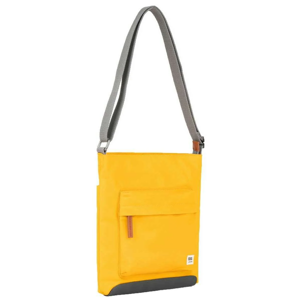 Roka Kennington B Medium Recycled Nylon Crossbody Bag - Saffron Yellow - Image 3