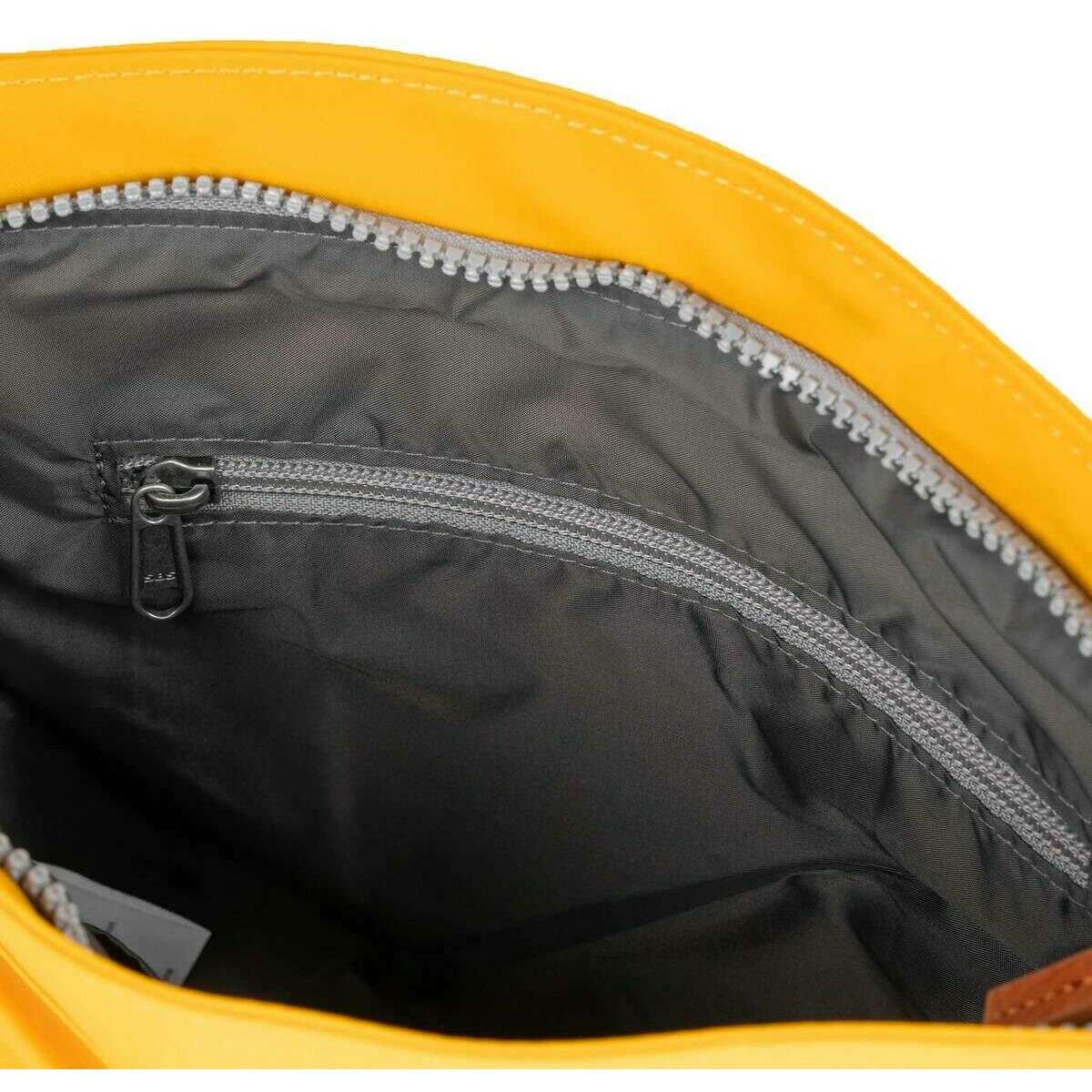 Roka Kennington B Medium Recycled Nylon Crossbody Bag - Saffron Yellow - Image 4