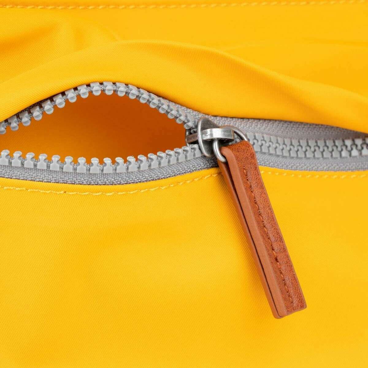 Roka Kennington B Medium Recycled Nylon Crossbody Bag - Saffron Yellow - Image 5