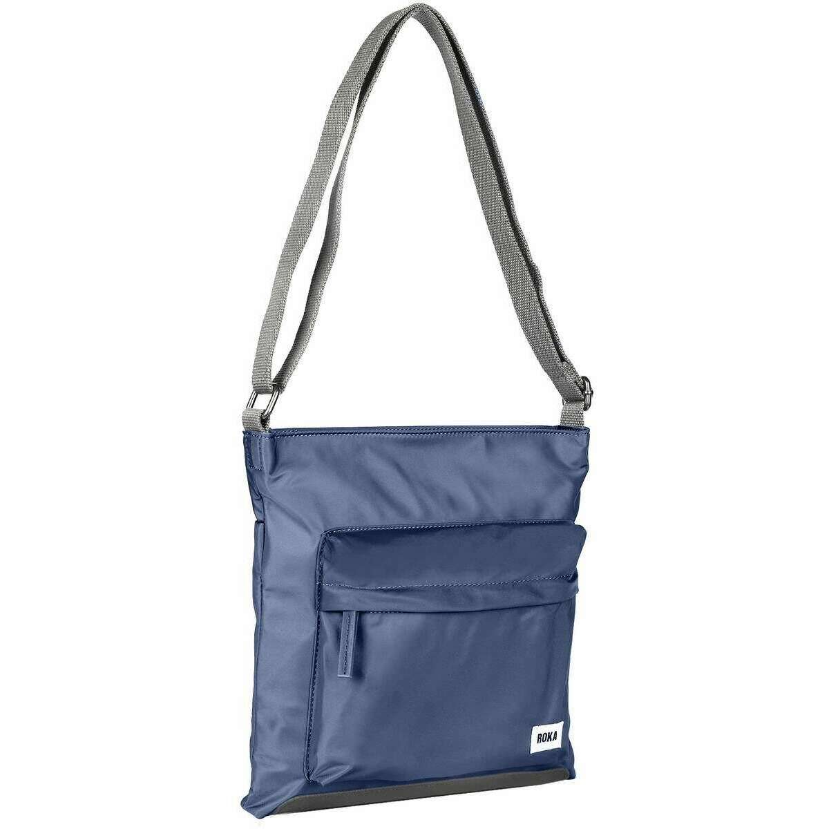 Roka Kennington B Medium Sustainable Nylon Cross Body Bag - Airforce Blue - Image 3