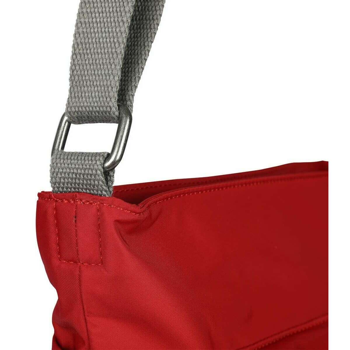 Roka Kennington B Medium Sustainable Nylon Cross Body Bag - Cranberry Red - Image 5