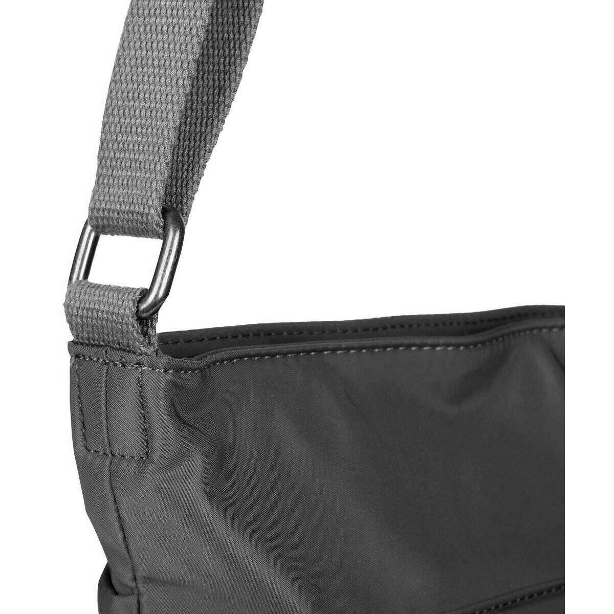 Roka Kennington B Medium Sustainable Nylon Cross Body Bag - Graphite Grey - Image 5