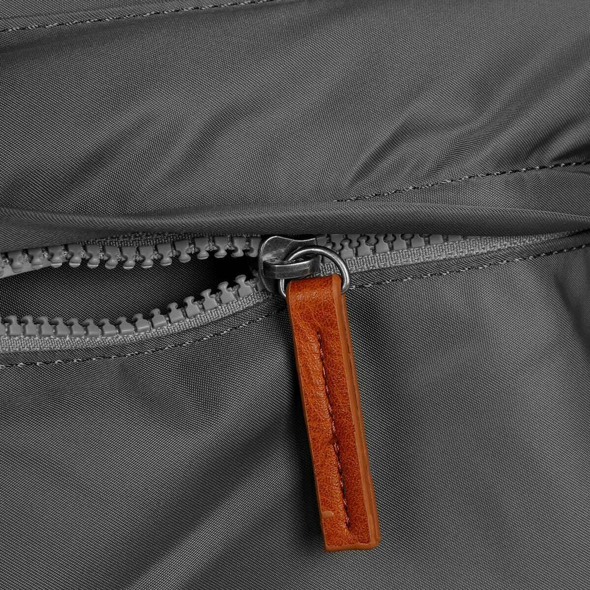 Roka Kennington B Medium Sustainable Nylon Cross Body Bag - Graphite Grey - Image 6