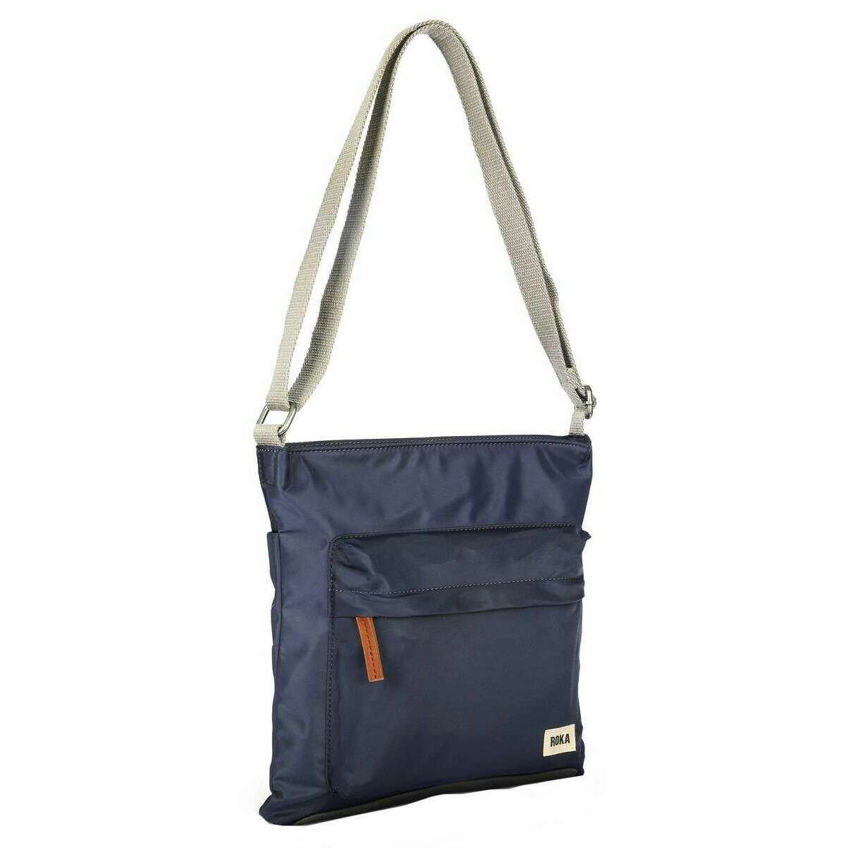 Roka Kennington B Medium Sustainable Nylon Cross Body Bag - Midnight Blue - Image 3