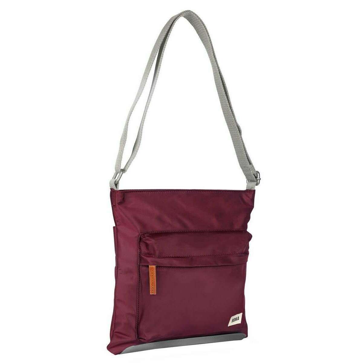 Roka Kennington B Medium Sustainable Nylon Cross Body Bag - Plum Purple - Image 3