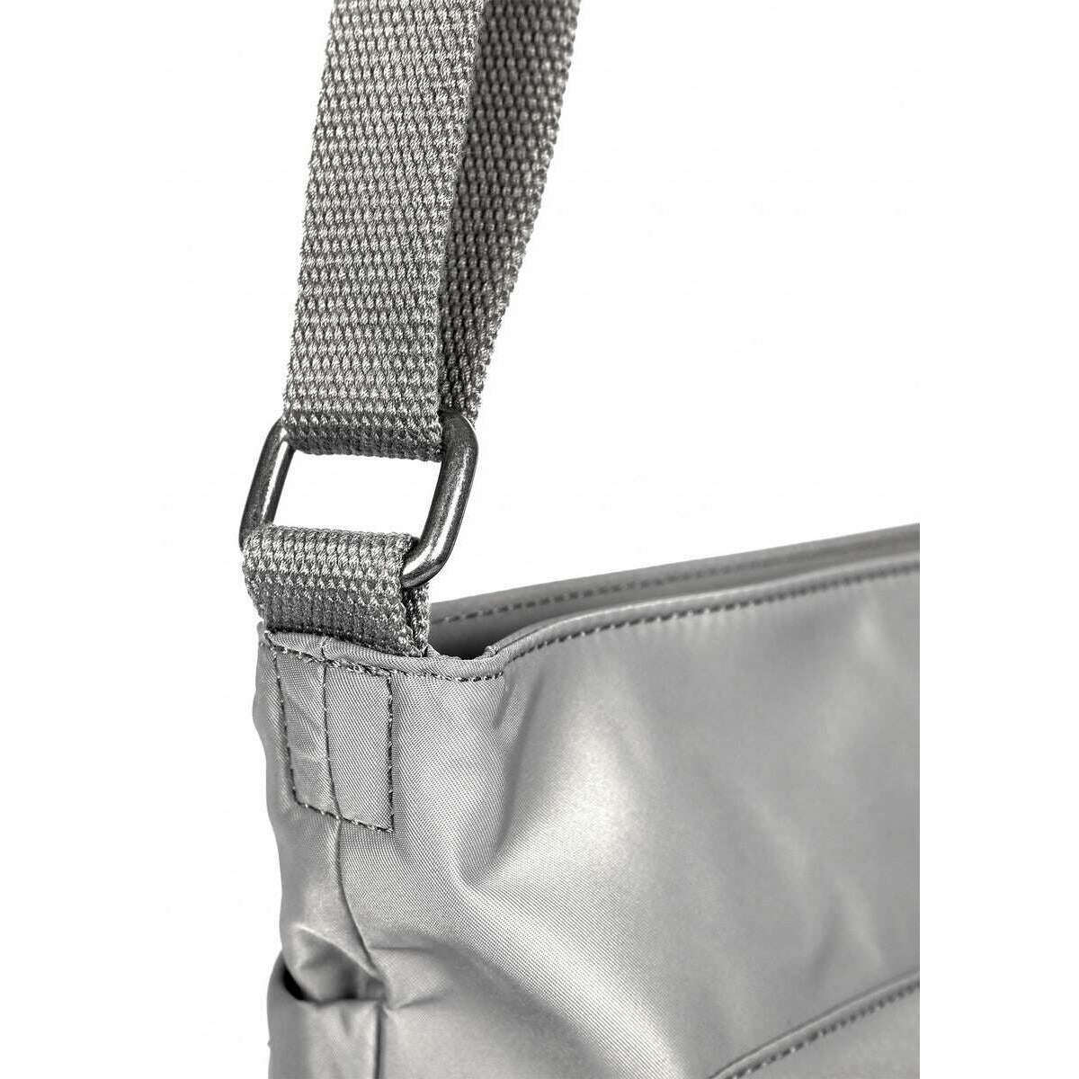 Roka Kennington B Medium Sustainable Nylon Cross Body Bag - Stormy Grey - Image 5