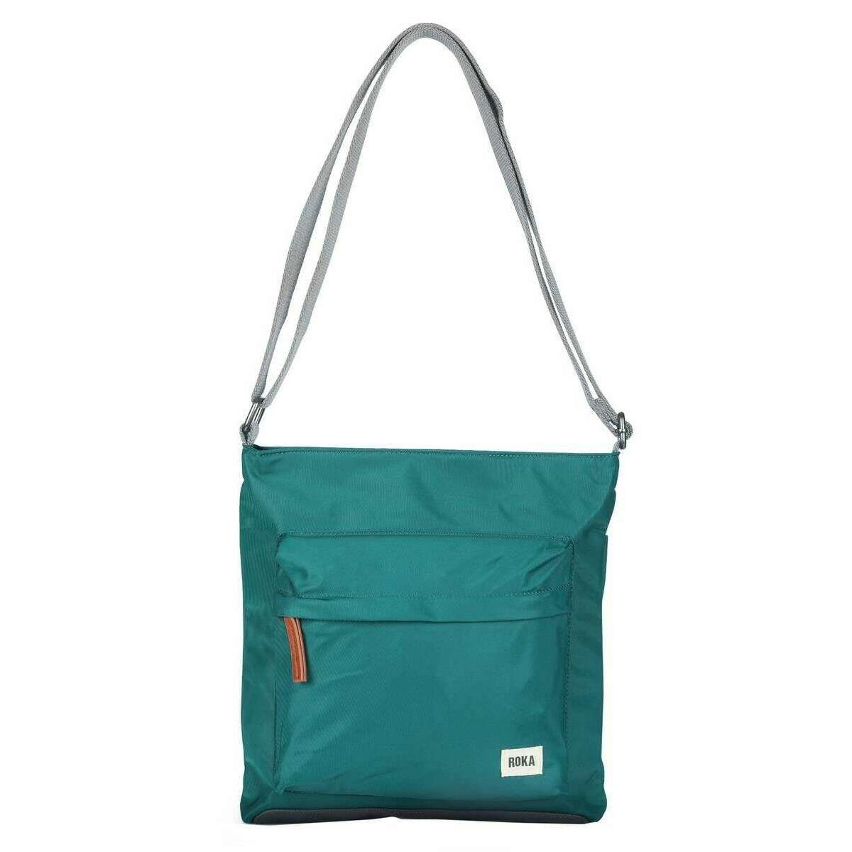Roka Kennington B Medium Sustainable Nylon Cross Body Bag - Teal Green