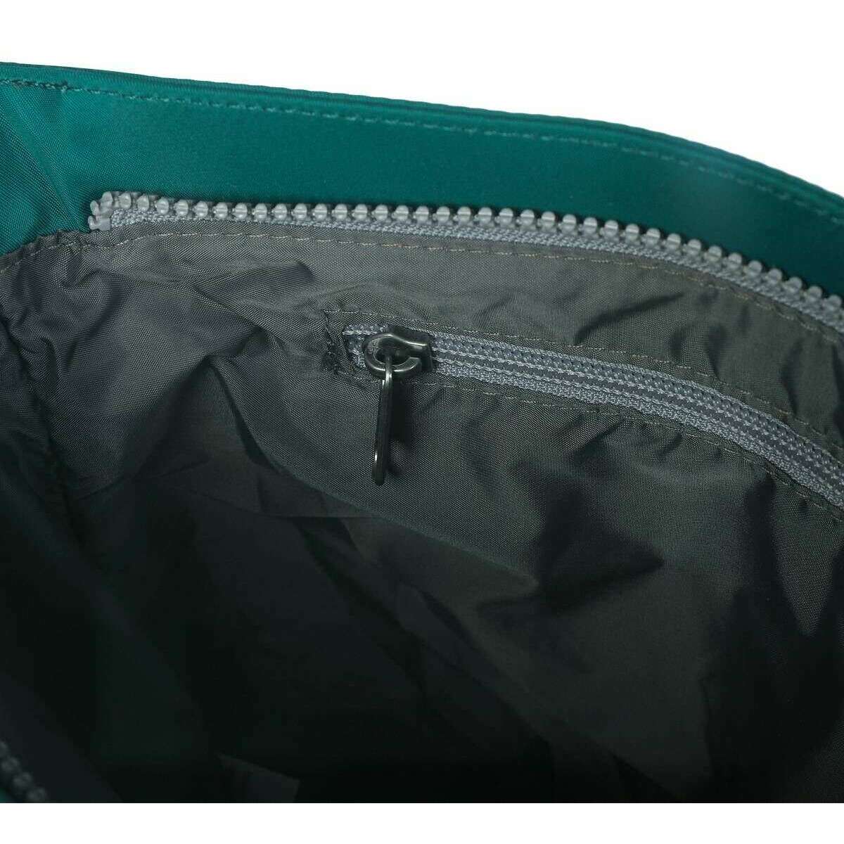 Roka Kennington B Medium Sustainable Nylon Cross Body Bag - Teal Green - Image 4