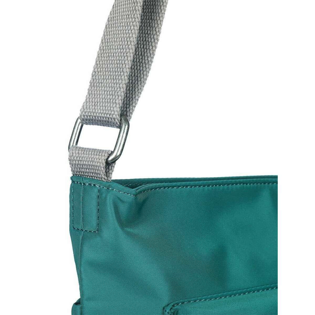 Roka Kennington B Medium Sustainable Nylon Cross Body Bag - Teal Green - Image 5