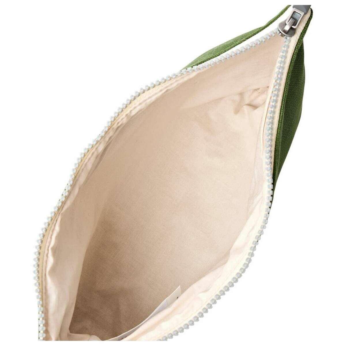Roka Maida Vale Medium Cotton Canvas Pouch - Artichoke Green - Image 4