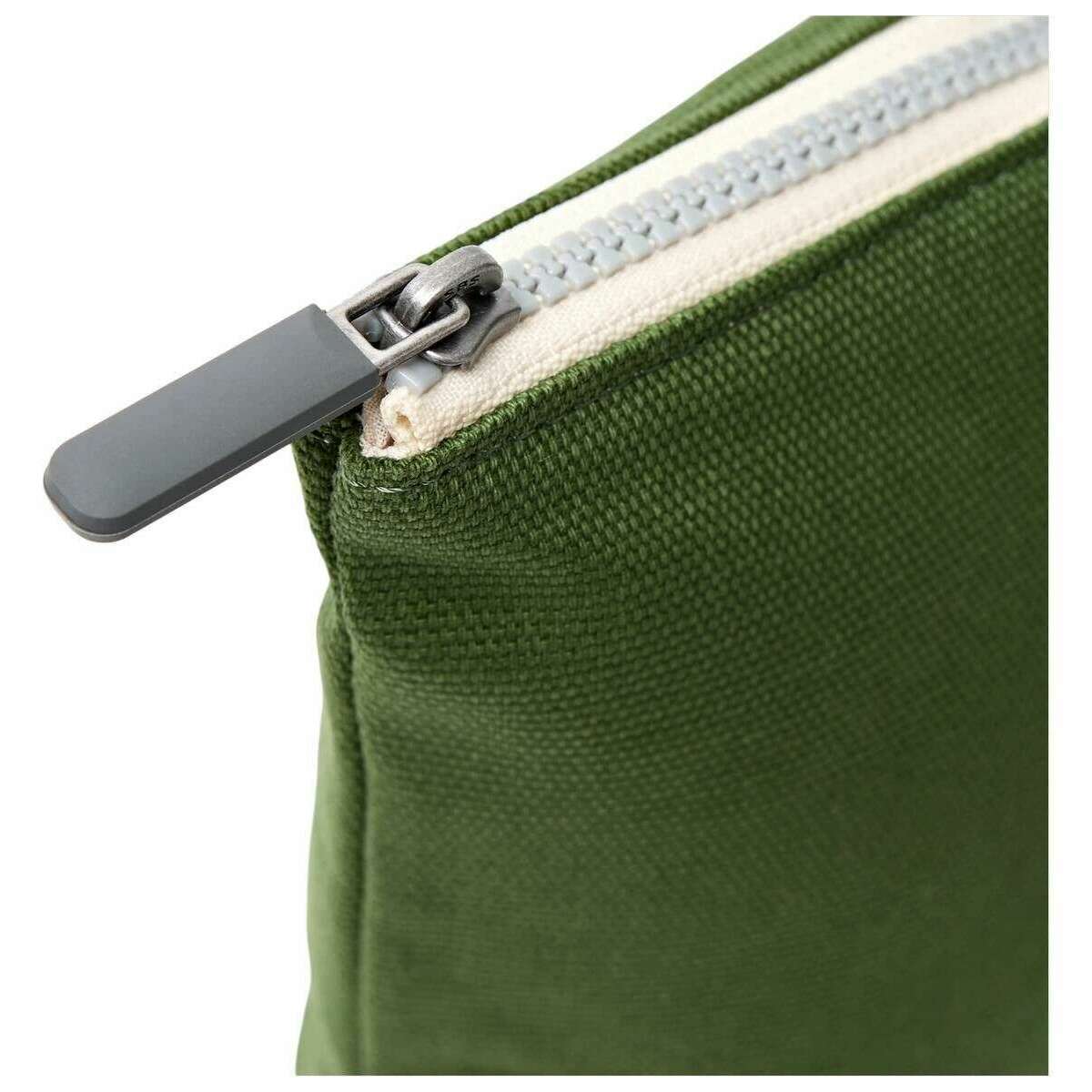 Roka Maida Vale Medium Cotton Canvas Pouch - Artichoke Green - Image 6