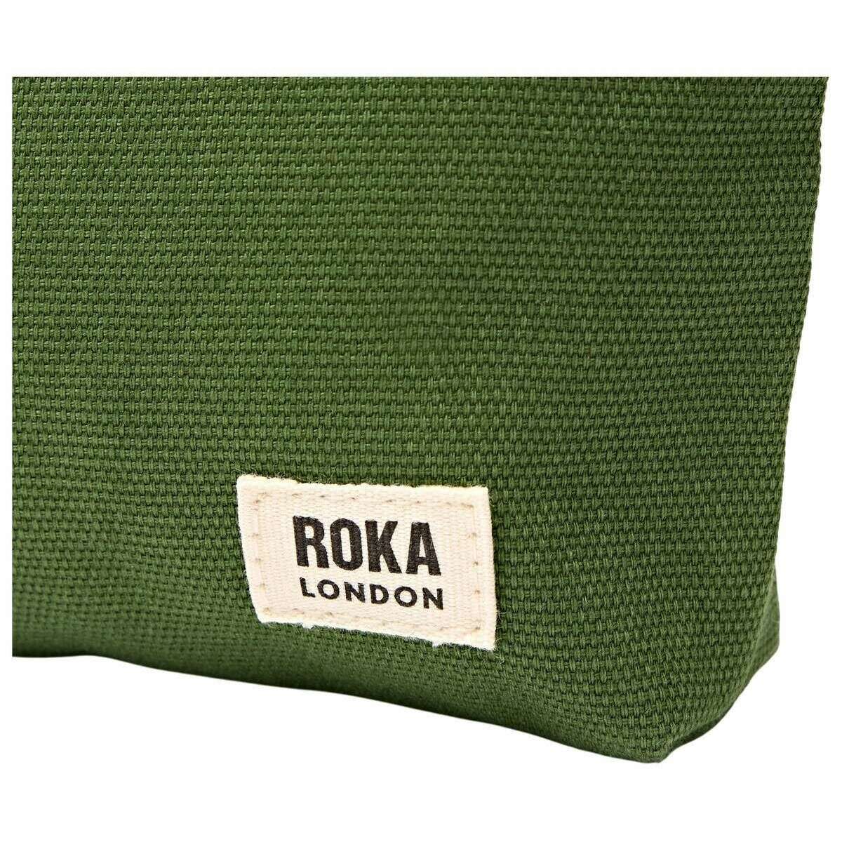 Roka Maida Vale Medium Cotton Canvas Pouch - Artichoke Green - Image 7