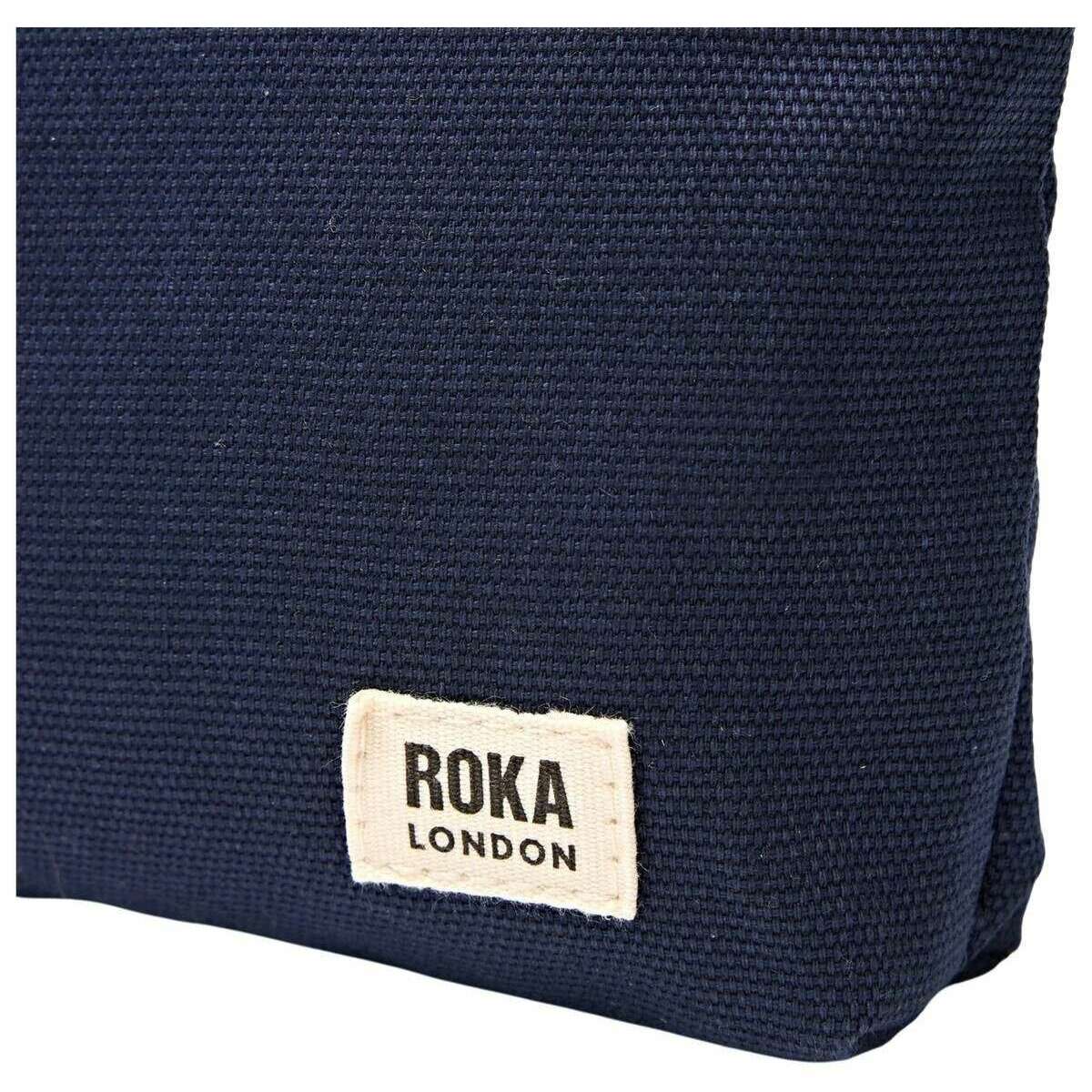 Roka Maida Vale Medium Cotton Canvas Pouch - Midnight Blue - Image 7